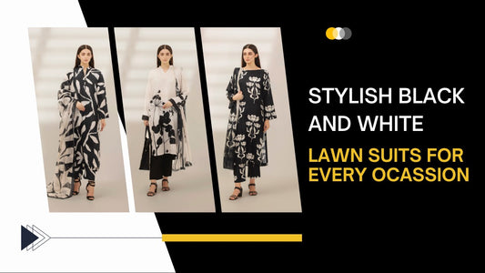 black and white lawn suits