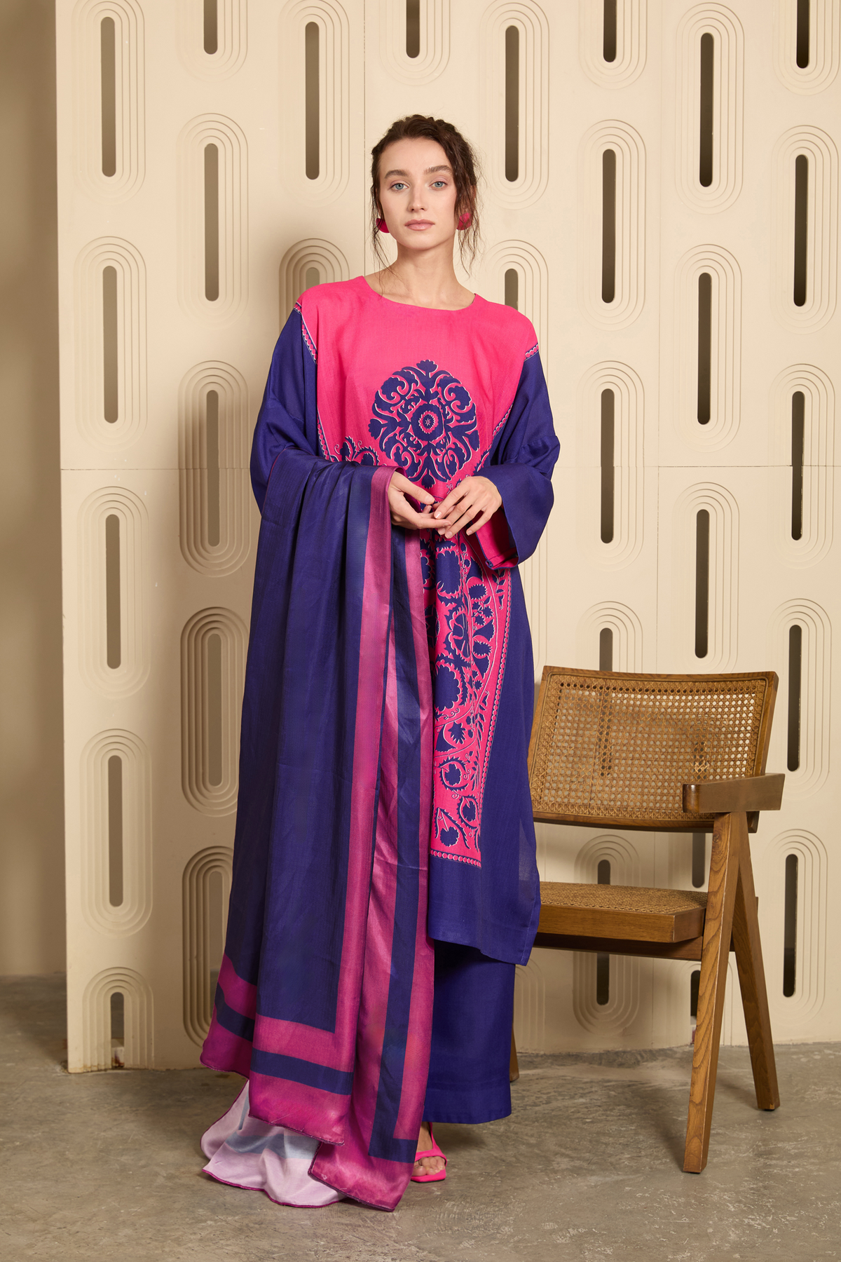 Fuchsia Enigma  ( Khaddar )